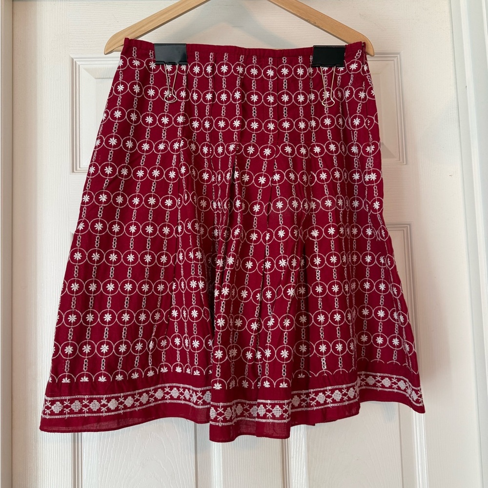 Harold's Red A-Line Knee-Length Skirt